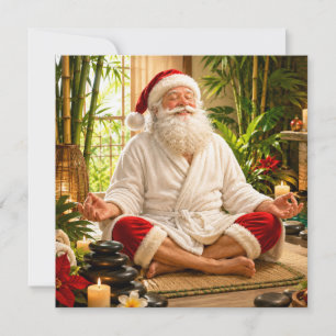 Weihnachts-Santa-Claus-Meditation Feiertagskarte