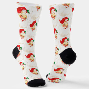 Weihnachts-Santa-Claus-Muster / Vintage-Stil Socken
