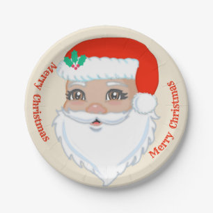 Weihnachts-Santa-Claus-Papierteller Pappteller