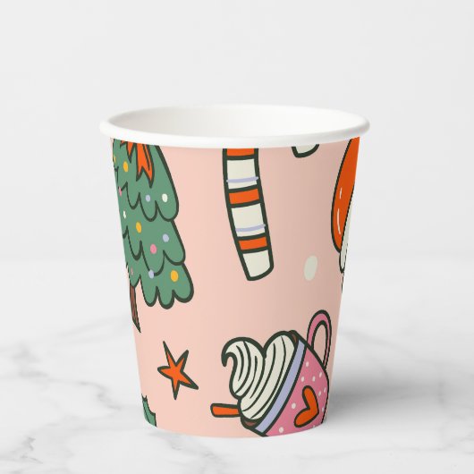 Weihnachts-Santa-Claus-Party Pappbecher (Vorderseite)