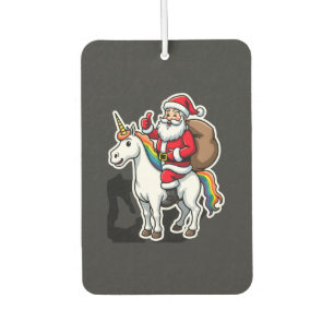 Weihnachts-Santa-Claus-Reitender-Einhorn - Xmas Mä Autolufterfrischer