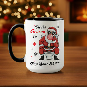 Weihnachts-Santa-Claus-Sonnenbrille Lustig Unartig Tasse