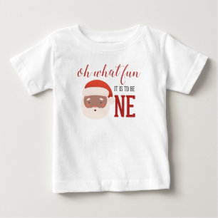 Weihnachts-Santa Erster Geburtstag Baby T-shirt