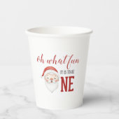 Weihnachts-Santa Erster Geburtstag Pappbecher (Vorderseite)