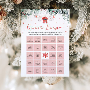 Weihnachts-Santa-Finde-den-Gast-Bingo-Baby-Party Einladung
