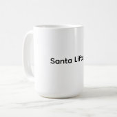 Weihnachts Santa Fitnessstudio Kaffeetasse (Vorderseite Links)