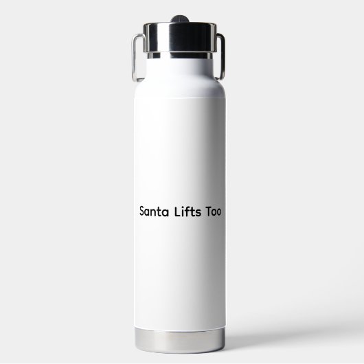 Weihnachts Santa Fitnessstudio Trinkflasche (Vorderseite)