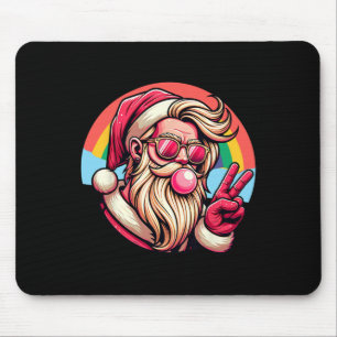 Weihnachts Santa Frieden Rosa Xmas Bubble Gum Schw Mousepad