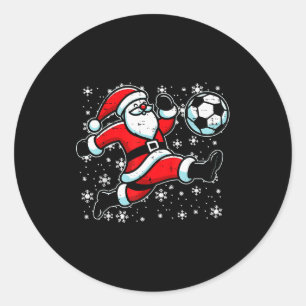 Weihnachts-Santa-Fußball-Kick Xmas-Fußball Männer Runder Aufkleber