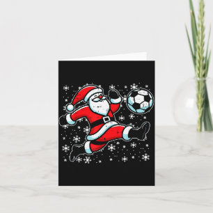 Weihnachts-Santa-Fußball-Tritt-Xmas-Fußball-Männer Karte