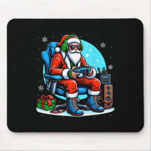 Weihnachts-Santa-Gamer Xmas lustiges Video-Gaming Mousepad