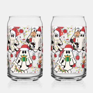 Weihnachts-Santa-Geist-Glasbecher Dosenglas