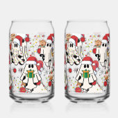 Weihnachts-Santa-Geist-Glasbecher Dosenglas (Rückseite)