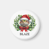 Weihnachts-Santa-Hut Bartagame individuell Magnet (Vorne)