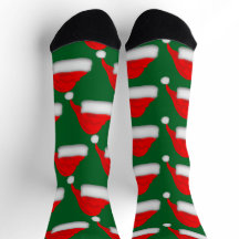 Weihnachts-Santa-Hut-Design-Socken