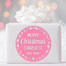 Weihnachts-Santa Individueller Name Pink