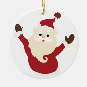 Weihnachts-Santa-Keramik-Ornament Keramik Ornament