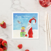 Weihnachts-Santa-Lagergeschenke Papier Servietten (Beispiel)