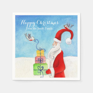 Weihnachts-Santa-Lagergeschenke Papier Servietten