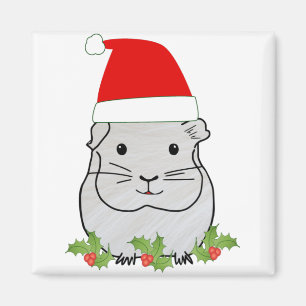 weihnachts-santa-meerschweinchen magnet