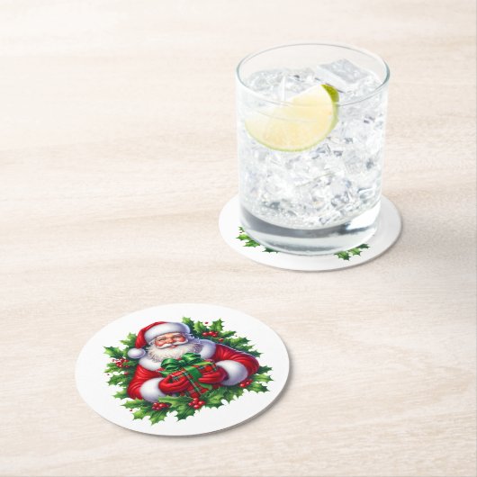 Weihnachts-Santa-Papier-Set für Untersetzer (Vor Ort)