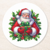 Weihnachts-Santa-Papier-Set für Untersetzer (Vorderseite)
