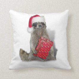 Weihnachts Santa Raccoon Bandit Kissen