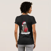 Weihnachts Santa Raccoon Bandit T-Shirt (Schwarz voll)