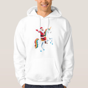 Weihnachts-Santa-Reit-Einhorn Xmas Mädchen Frauen Hoodie