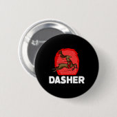 Weihnachts-Santa-Rentier faules Kostüm Dasher  Button (Vorne & Hinten)