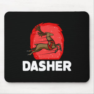 Weihnachts-Santa-Rentier faules Kostüm Dasher Mousepad