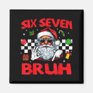 Weihnachts-Santa-Sechs-Sieben-Bruh-67-Meme-6-7-Män Magnet