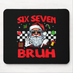Weihnachts-Santa-Sechs-Sieben-Bruh-67-Meme-6-7-Män Mousepad