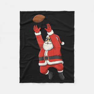 Weihnachts-Santa spielt Fußball für Jungen-Teenage Fleecedecke