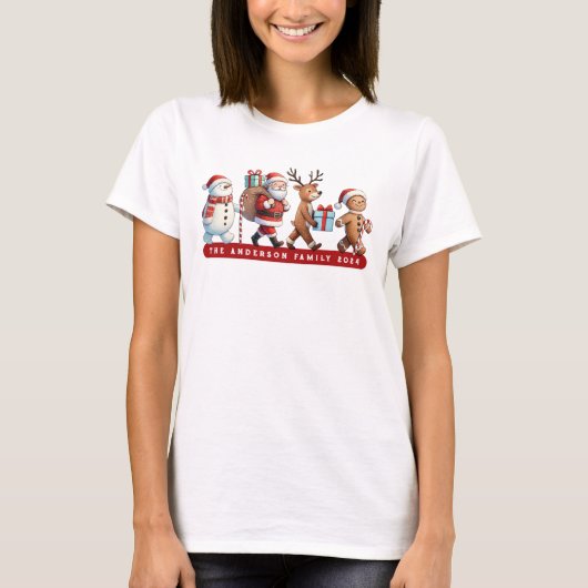 Weihnachts-Santa-T-Shirt T-Shirt (Vorderseite)