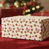 Weihnachts-Santa und Kekse Geschenkpapier