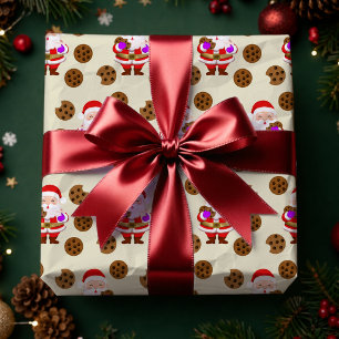 Weihnachts-Santa und Kekse Geschenkpapier