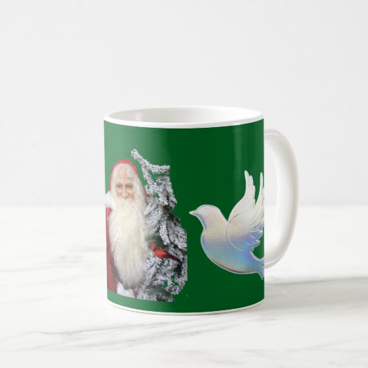 Weihnachts-Santa und Tauben Kaffeetasse (VorderseiteRechts)