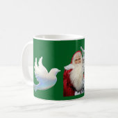 Weihnachts-Santa und Tauben Kaffeetasse (Vorderseite Links)