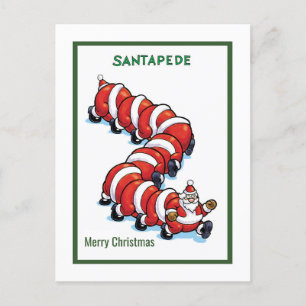Weihnachts-Santapede Feiertagspostkarte