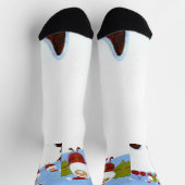 Weihnachts-Santas und Weihnachts-Pudding-Socken Socken (Oben)