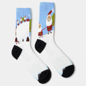 Weihnachts-Santas und Weihnachts-Pudding-Socken Socken (Rechts)