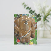 Weihnachts-Sasquatch Feiertagspostkarte (Stehend Vorderseite)