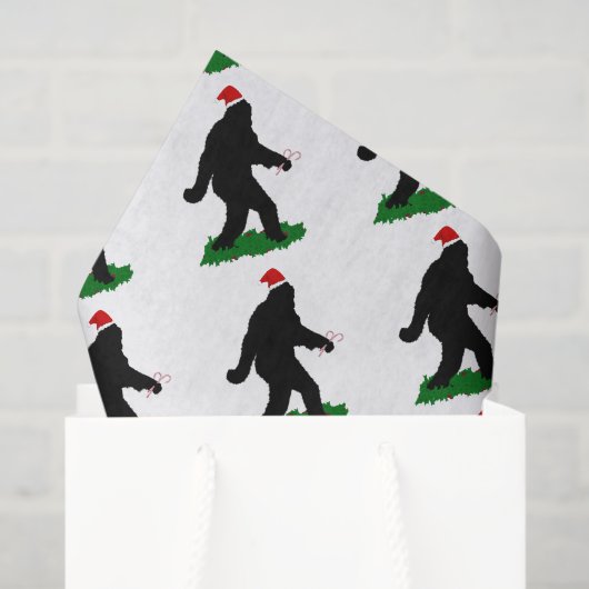 Weihnachts-Sasquatch-Jagd Seidenpapier (Geschenktüte)