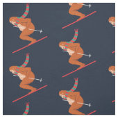 Weihnachts-Sasquatsch bigfoot yeti Ski Stoff (Muster)
