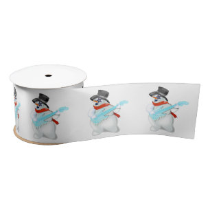 Weihnachts Satin Ribbon Geschenk Snowman Rock Satinband