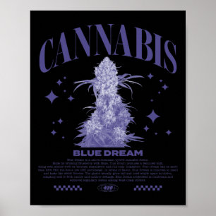 Weihnachts-Sativa-Hybrid-Sorte Blue Dream  Poster