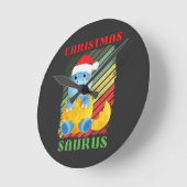 WEIHNACHTS SAURIER RUNDE WANDUHR (Winkel)