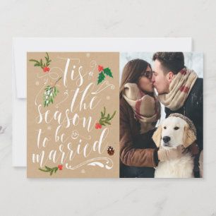 Weihnachts-Save-the-Date-Karte Hochzeits-Einladung Save The Date