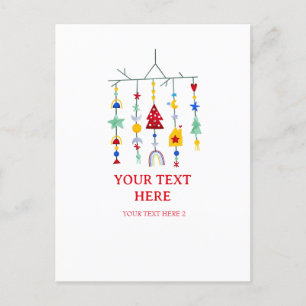 Weihnachts-Scandi Minimalistischer einfacher Urlau Postkarte